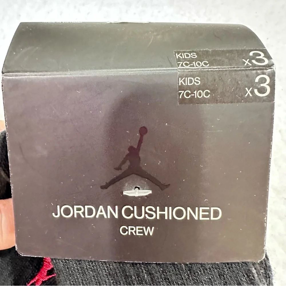 Boys Black Nike Jordan Socks